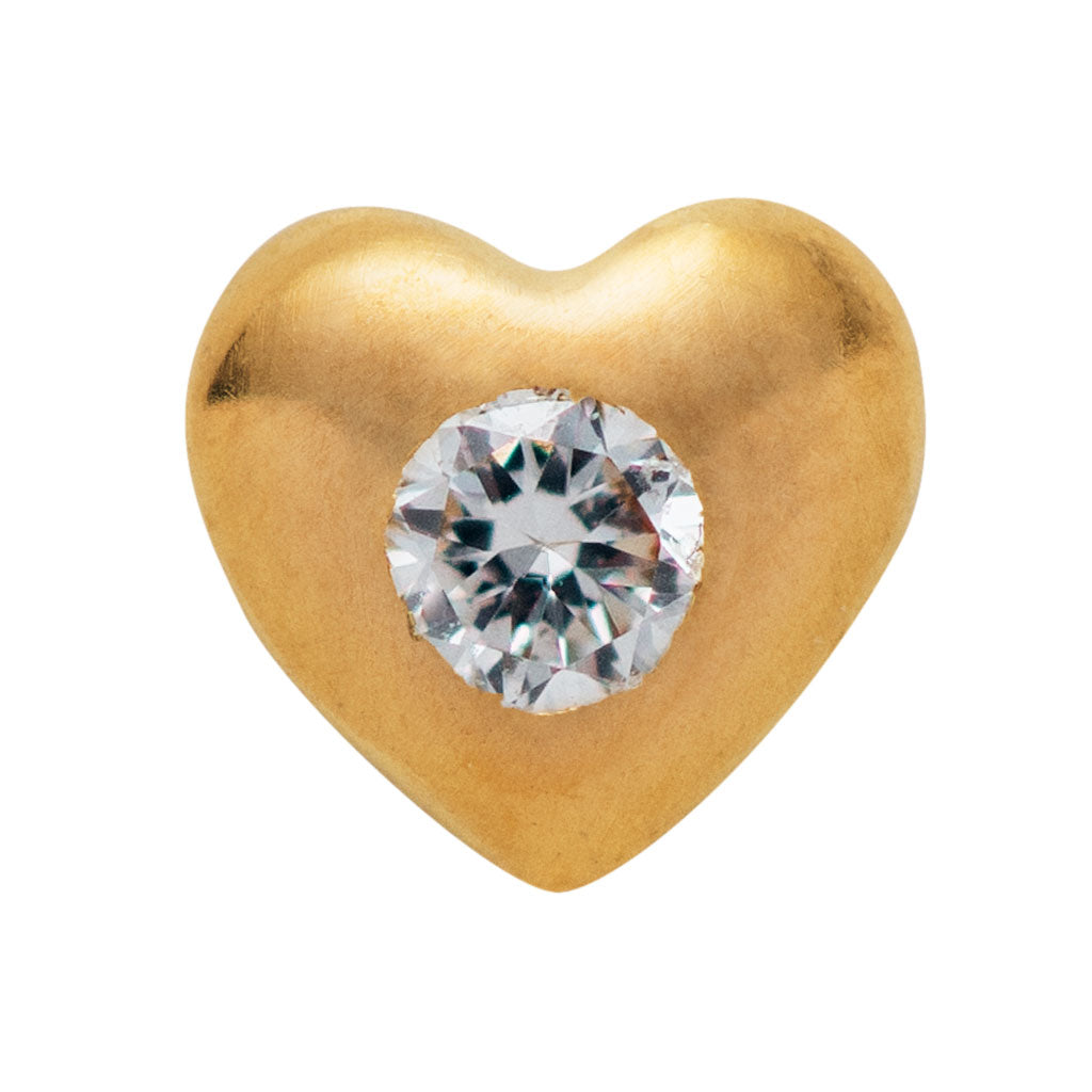 Heart w. Diamond 22-karat gold