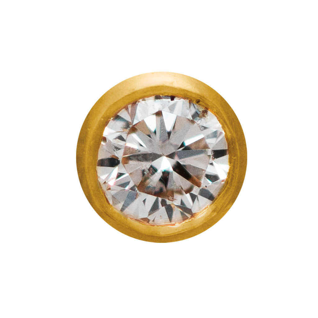 Rund med diamant 0,01 ct i 22 karat guld