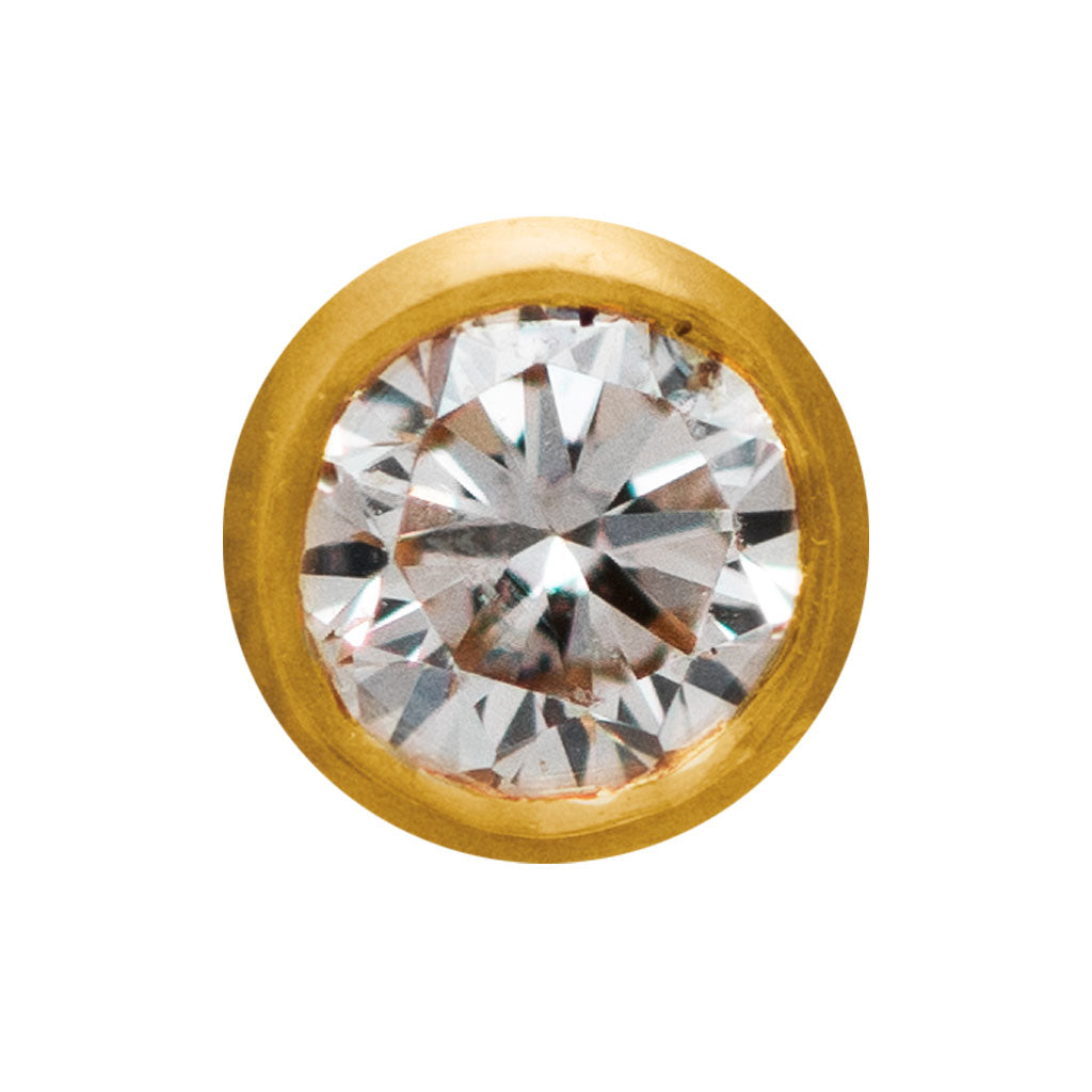 Rund med diamant 0,02 ct 22-karat guld