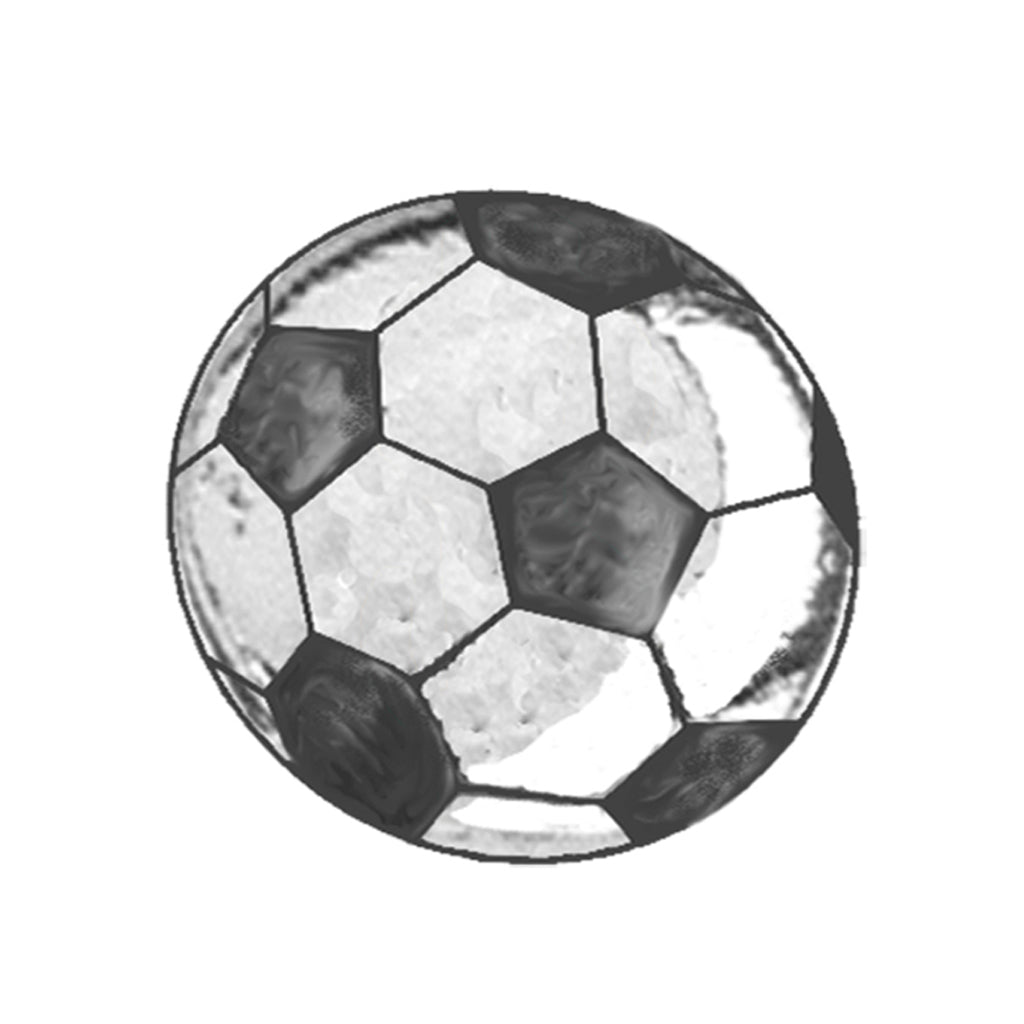 Balón de fútbol oro blanco de 18 quilates