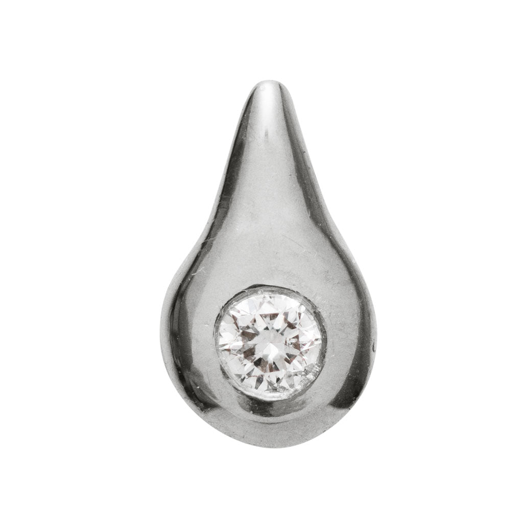 Droppe med diamant vitt guld 18-karat