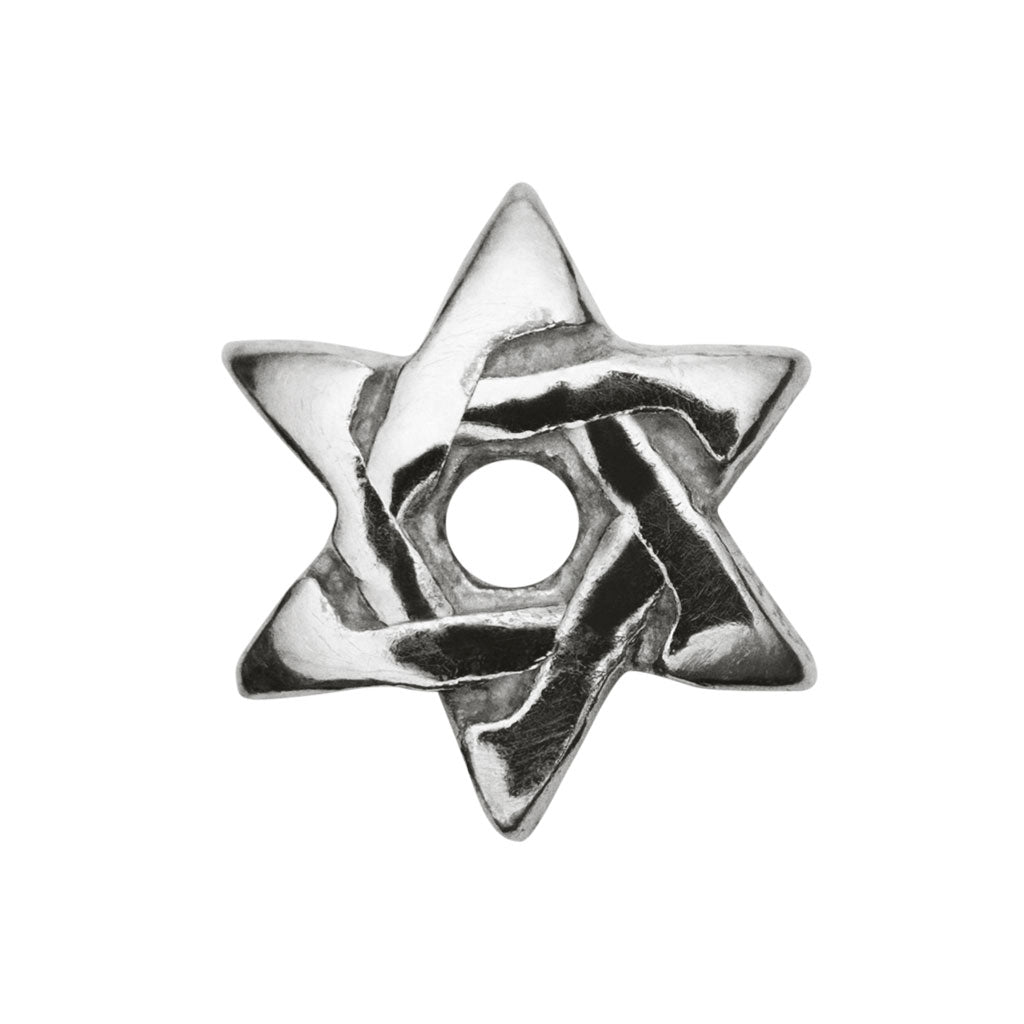 Étoile de David or blanc 18 carats