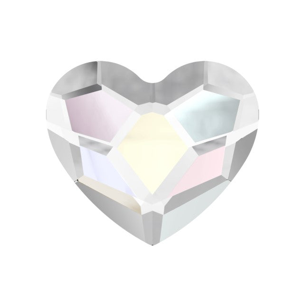 Crystal Aurore Boreale Herz 3,6mm Swarovski® Zahnschmuck Kristalle – 3er-Pack
