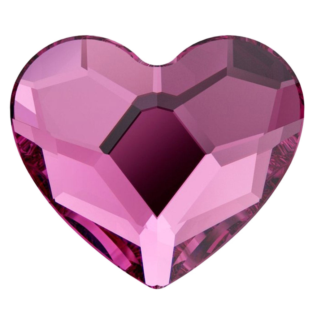 Crystal Fuchsia Herz 3,6mm Swarovski® Zahnschmuck Kristalle – 3er-Pack