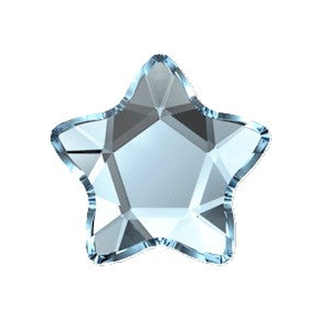 Crystal Aquamarine Flor Estrella 4,0mm Swarovski® Gemas Dentales – Pack de 3