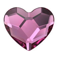 Crystal Heart Fuchsia 3.6mm Swarovski® Tandsmycken – 3-pack