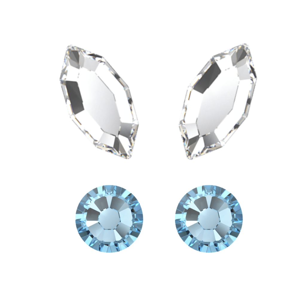 Kristall- Schmetterling Zahnschmuck – Swarovski® Gemischte Flügel