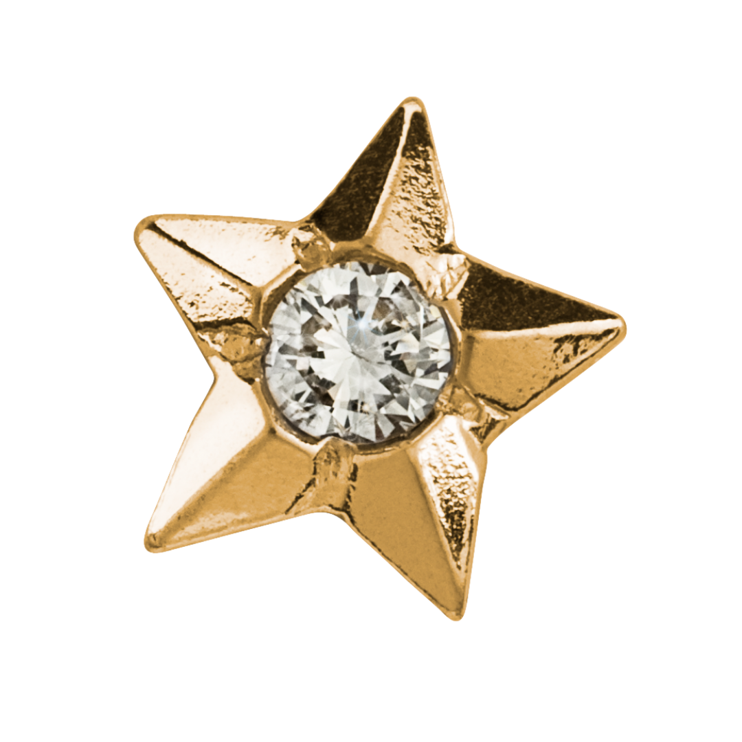 Étoile avec diamant or 22 carats