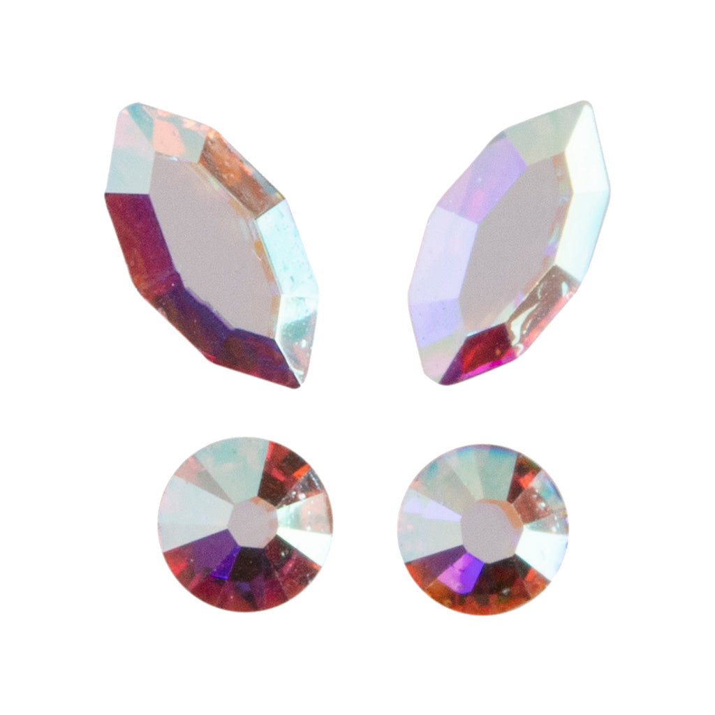 Swarovski® Kristall mit flacher Rückseite auf einer Platinfolie