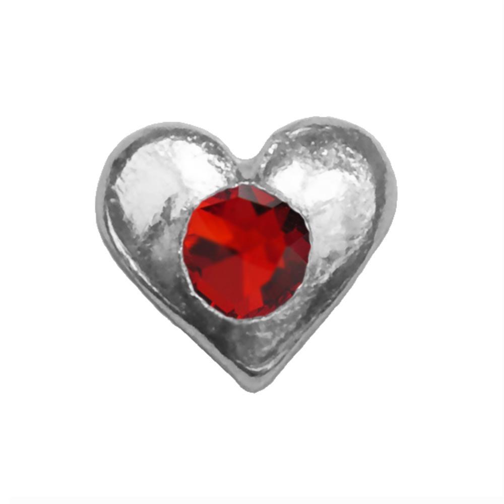 Heart W. Ruby Whitegold Tooth Gem