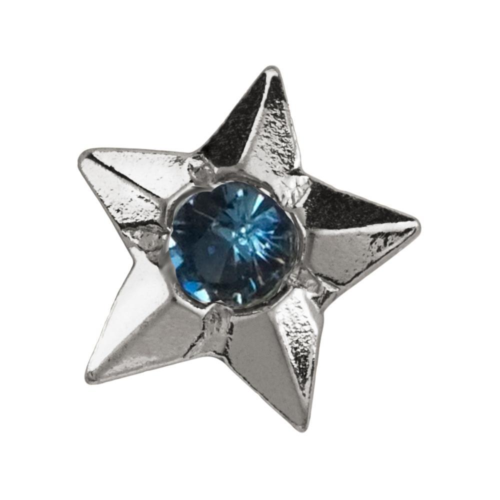 Star W. Sapphire Whitegold Tooth Gem