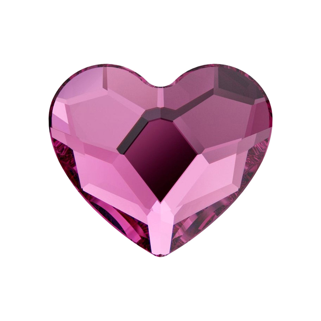 Crystal Fuchsia Herz 3,6mm Swarovski® Zahnschmuck Kristalle – 3er-Pack