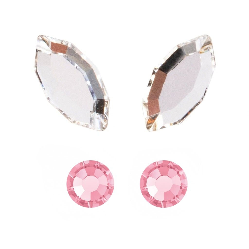 Mixed Crystal Butterfly Tooth Gem – 4 Preciosa® Crystals | Crystal Clear wings