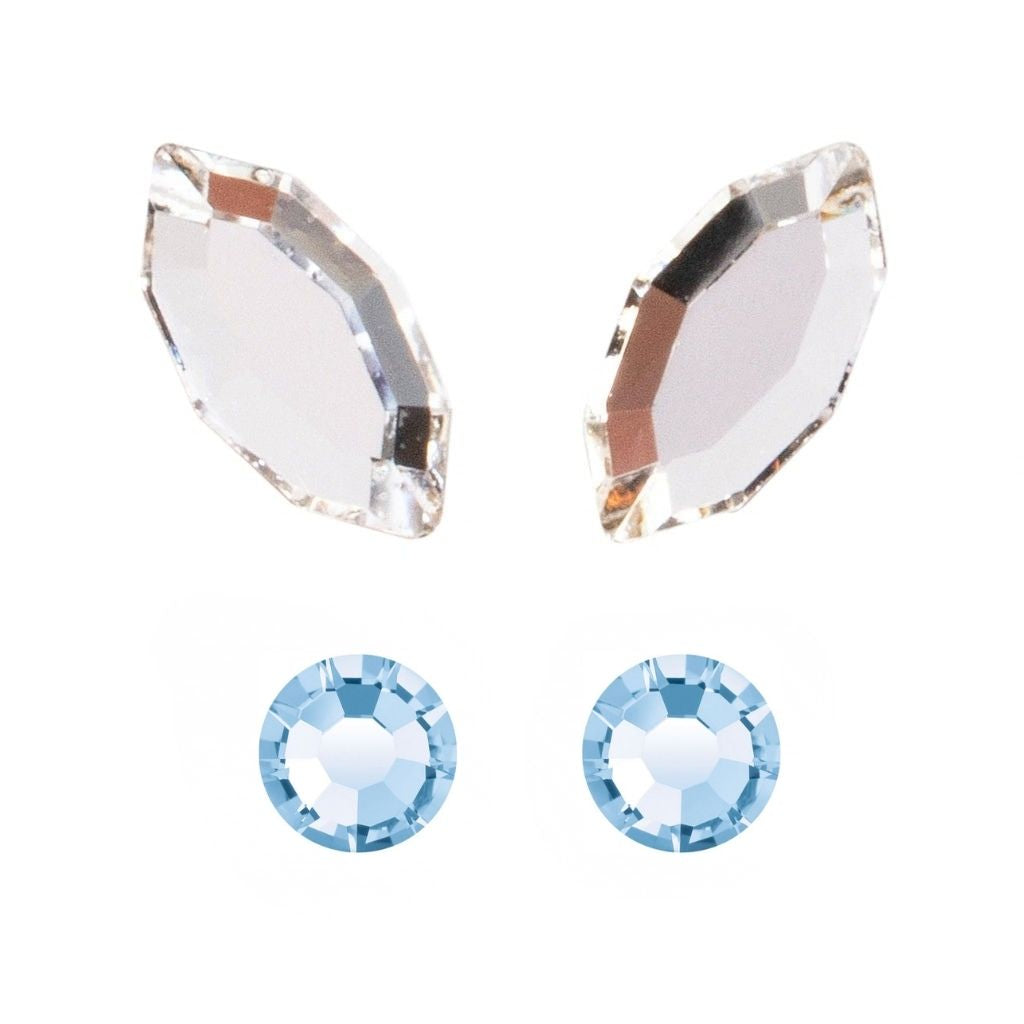 Mixed Crystal Butterfly Tooth Gem – 4 Preciosa® Crystals | Crystal Clear wings