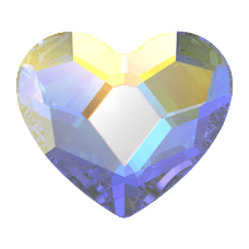 Crystal Heart Aurore Boreale 3.6mm Swarovski® Tooth Gem Crystals – 3-pack