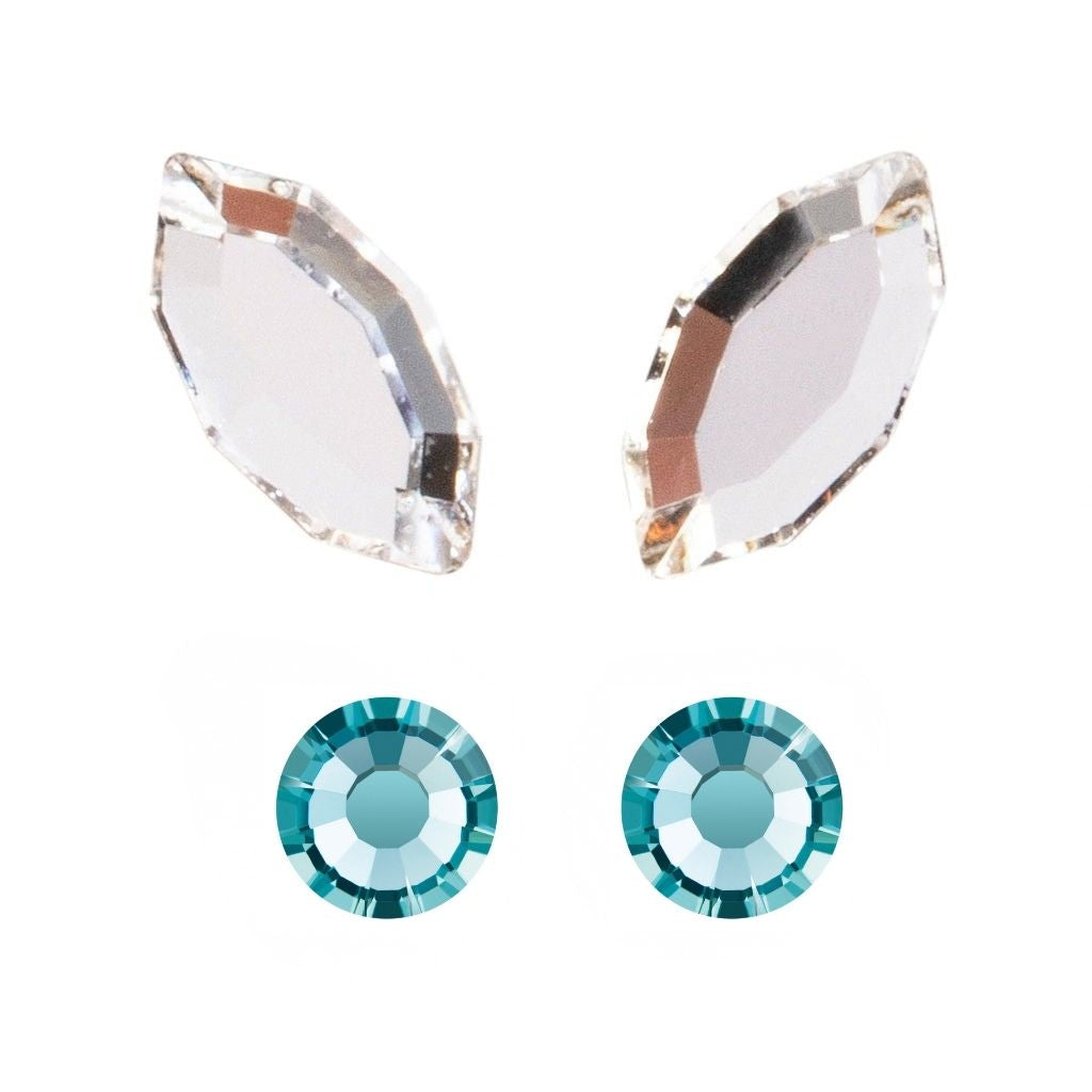 Mixed Crystal Butterfly Tooth Gem – 4 Preciosa® Crystals | Crystal Clear wings