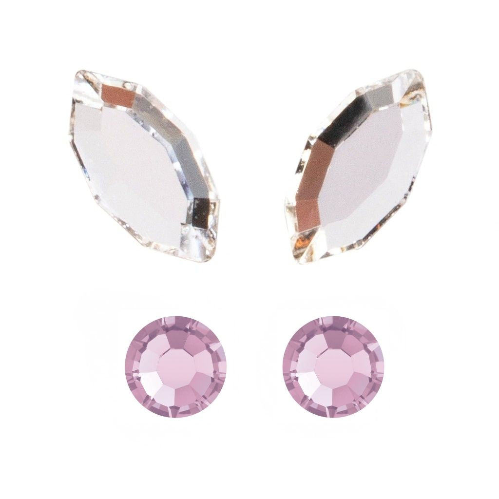 Mixed Crystal Butterfly Tooth Gem – 4 Preciosa® Crystals | Crystal Clear wings