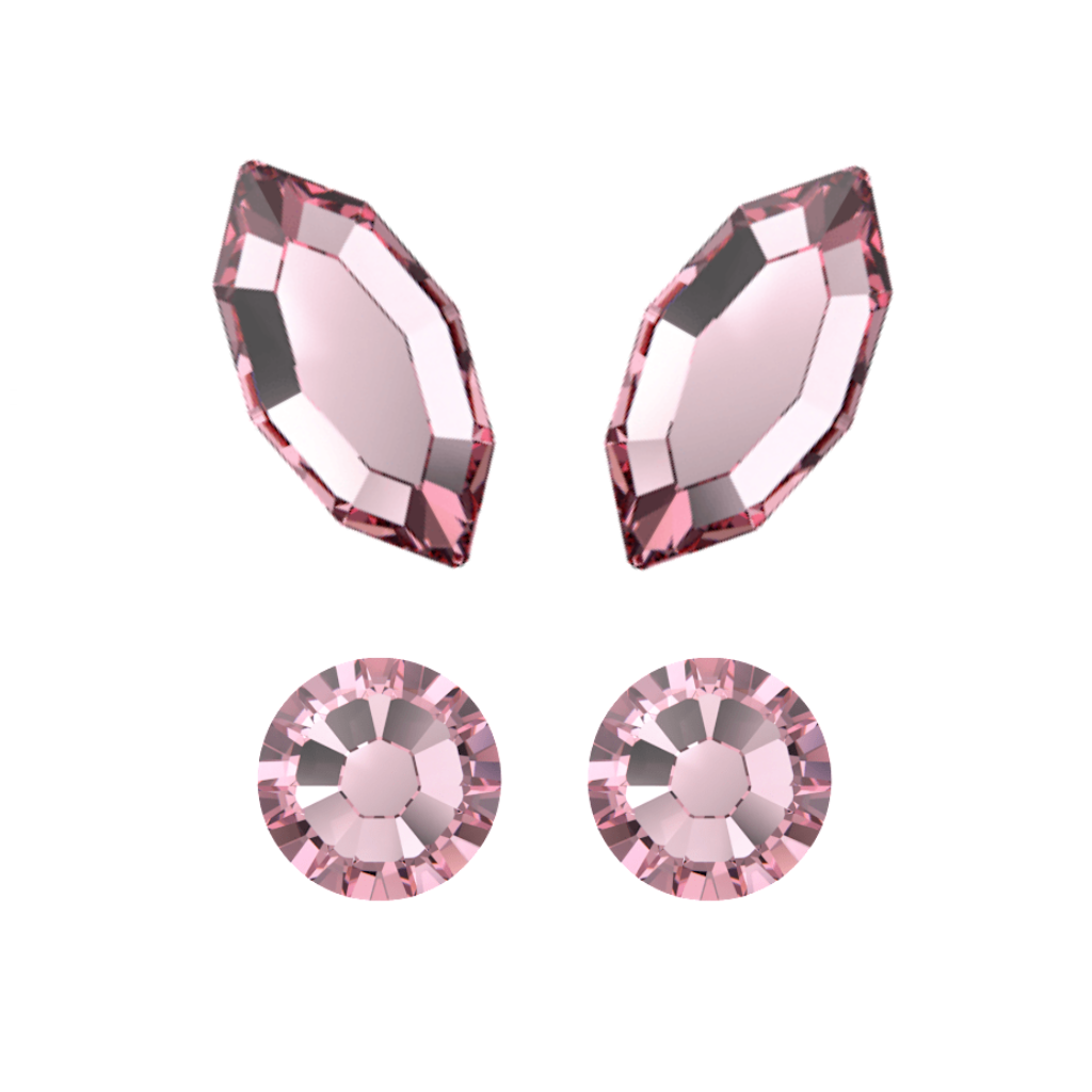 Crystal Light Rose Butterfly Tooth Gem – Swarovski®